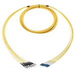 [TCM-BLCST6S2-10] Tconnect Plenum Breakout 6 Fiber LC-ST Singlemode 9/125µm (OS2) 10m